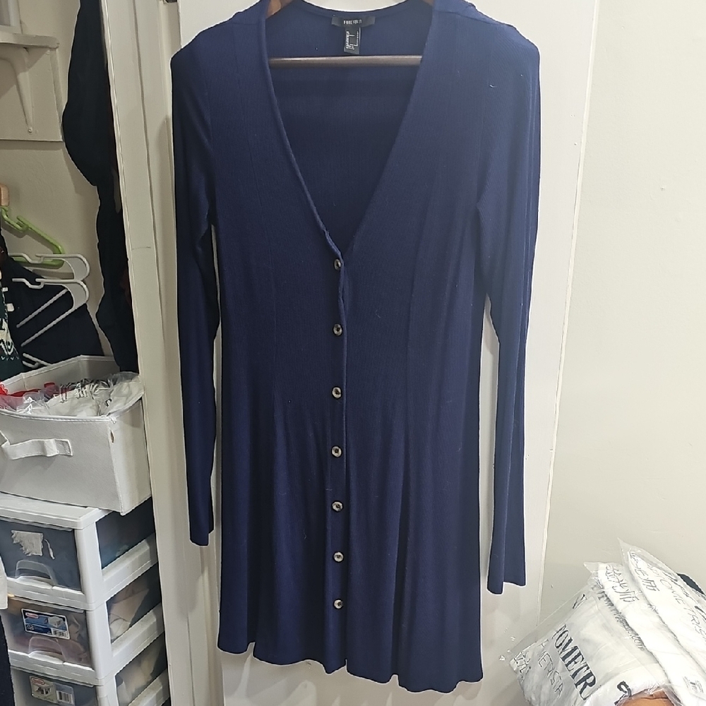❄️ Forever 21 Dark Blue Knit Dress